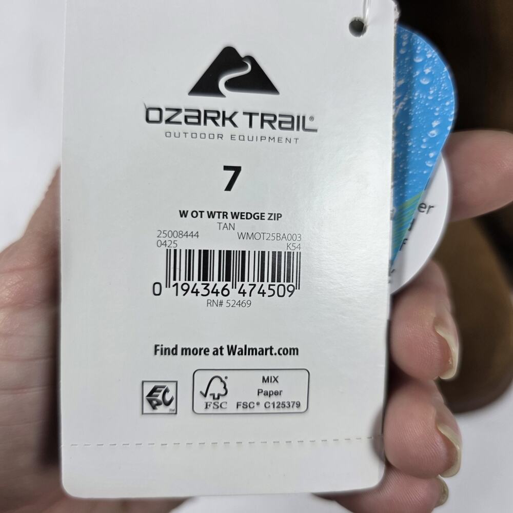 Ozark Trail Wedges Womens Winter Boots Size 7 Waterproof Faux Fur Zip Brown NWT - Picture 8 of 10